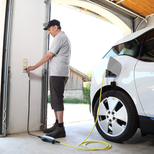 Charge your electric vehicle using a 120 volt outlet.